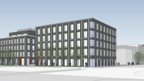 Five-story apartments. 