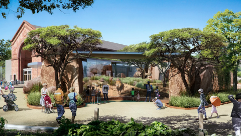A rendering of the the Lincoln Park Zoo lion house. 