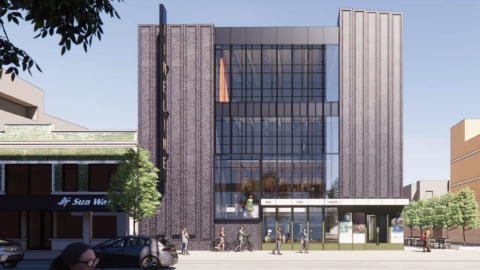 Rendering of the new TimeLine Theatre building. 